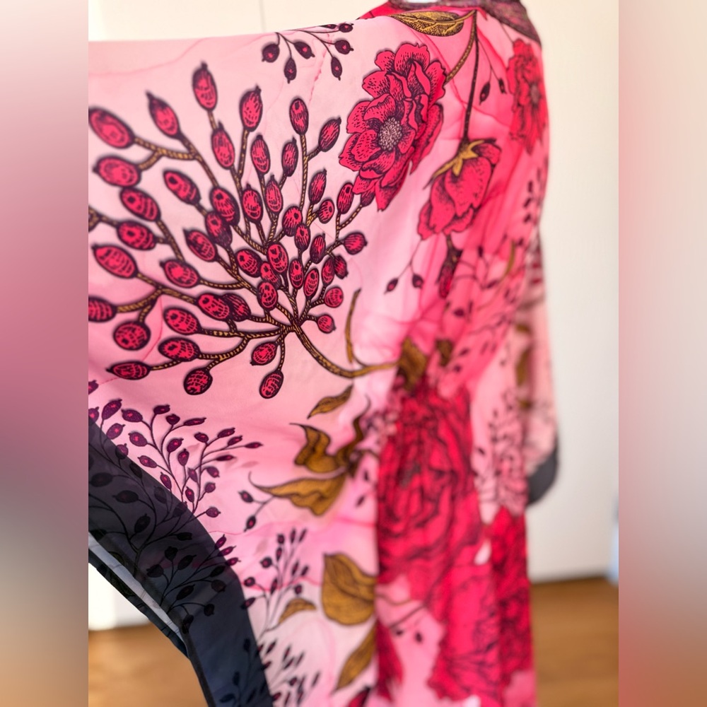 Vibrant Pink Floral Maxi Dress - Picture 13 of 13